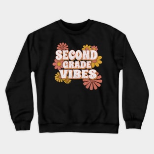 2Nd Second Grade Vibes Back To School For Eacher Student Crewneck Sweatshirt